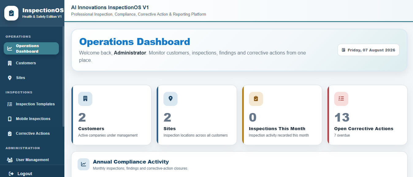 InspectionOS Dashboard
